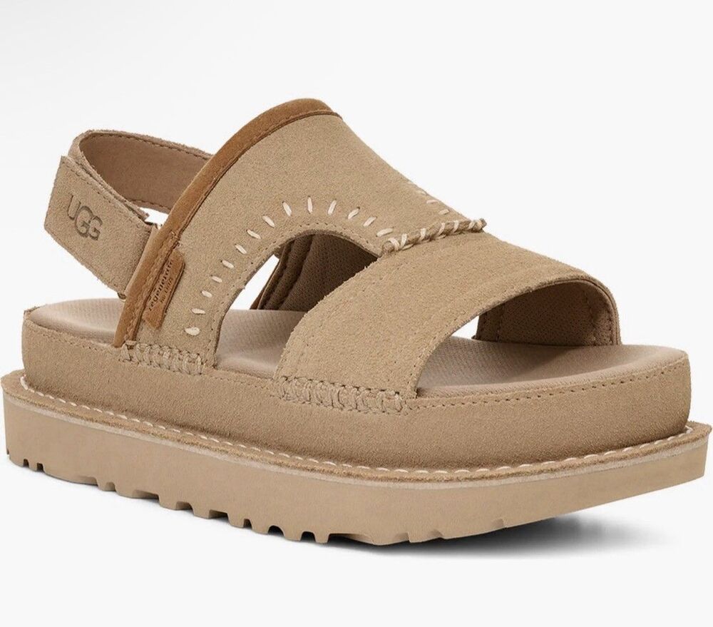 UGG Goldenstar Slingback Sandal Chestnut Suede Women’s 8.5 New